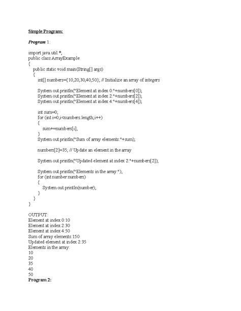 Data Structures: Simple Programs Overview (DS 101) - Studocu