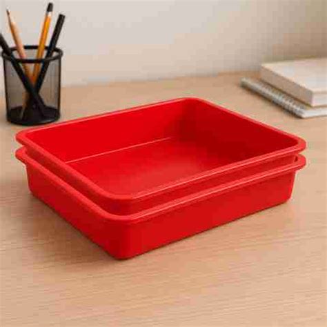 KUBER INDUSTRIES Multiuses Rectangular Plastic Large Tray, Bin ...