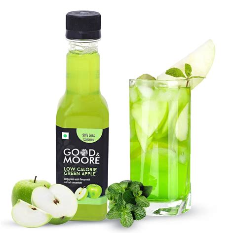 GOOD&MOORE Low Calorie Green Apple Syrup | For Cocktail,Mocktail,Sodas ...