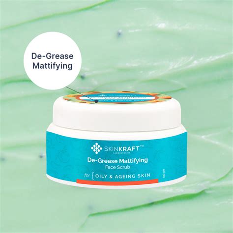 De-Grease Mattifying Face Scrub – SkinKraft