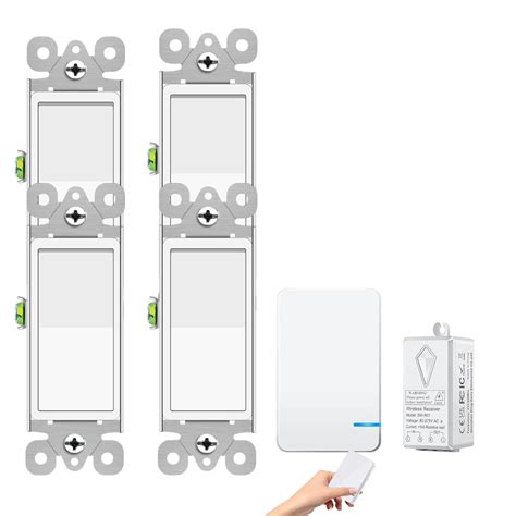 Greencycle Wireless Lights Switch Kit, Mini Switch with Receiver, No ...