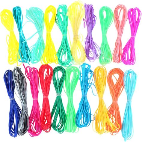 Buy FARUTA 20pcs Lanyard String Gimp String Plastic Lacing Cord for DIY ...