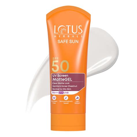 Lotus Herbals Sunscreen for Women & Men | Safe Sun UV Screen Matte Gel ...