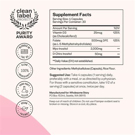 Wholesome Story Fertility Support Capsules with Myo-Inositol & India | Ubuy