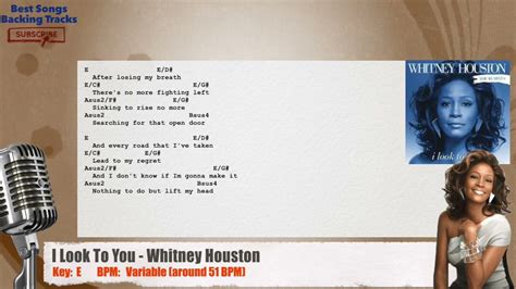 I Look To You - Whitney Houston Vocal Backing Track with chords and ...