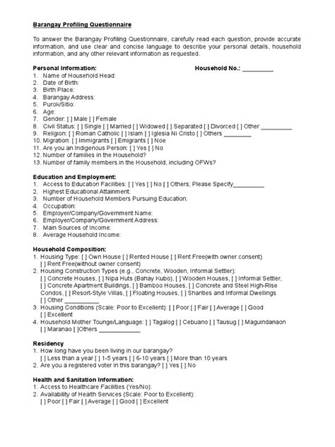 Image result for Basic Interview Questions About Barangay