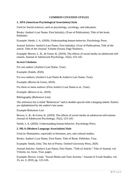 Image result for Citation Example of All Types