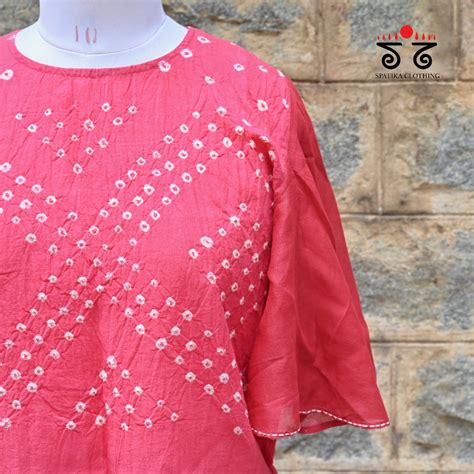 Hand - Embroidered Bandhani Top – Spatika Clothing