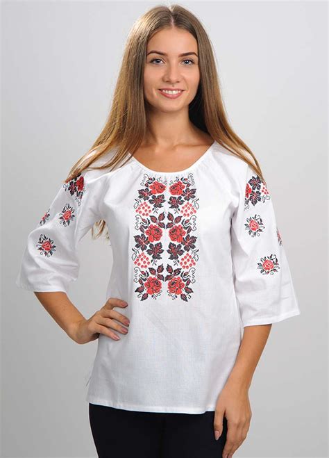 Embroidered Shirt - Vyshyvanka, Ukrainian Pattern, With Real Embroidery ...