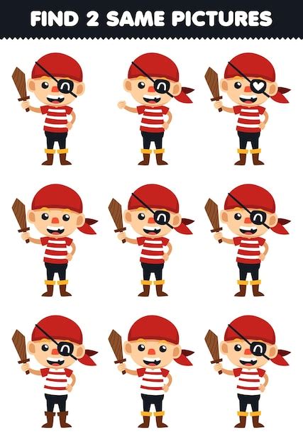 Gra edukacyjna dla dzieci znajdź dwa takie same zdjęcia cute cartoon ...