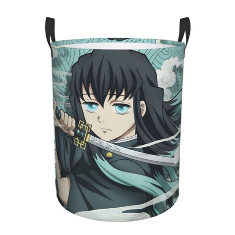 Demon Slayer Muichiro Tokito Large Laundry Hamper, Collapsible Laundry ...