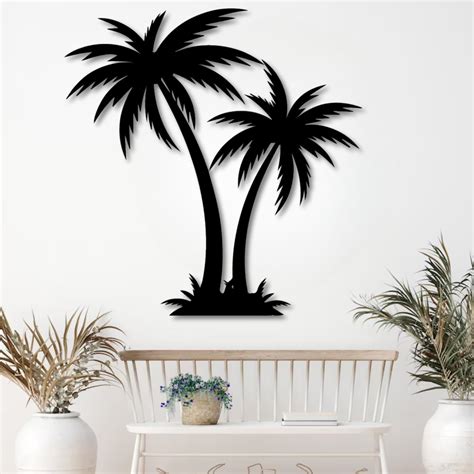 Amazon.com : Metal Palm Tree Wall Decor,Palm Tree Metal Wall Decor,Palm ...