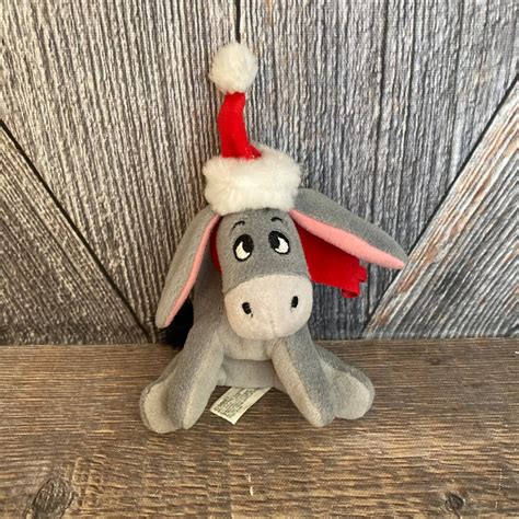 Vintage Eeyore Stuffed Animal Pooh Plush Toy {christmas Hat Eeyore ...