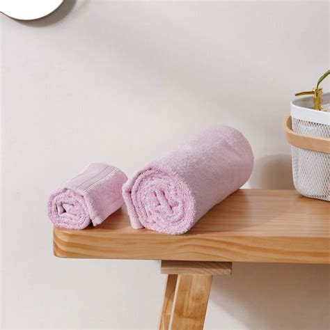 Plushy Bamboo Towel Set of 2 Pink Online - Premium Towel Set | Nestasia