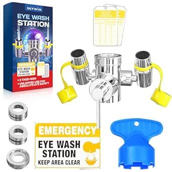 Skywin Eye Wash Kit - Eye Wash Units, Faucet Mounted Emergency Eye Wash ...
