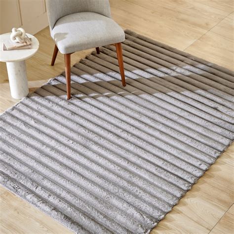Buy Quartz Oslo Striped Carpet with Canvas Backing - 210x150cm from ...