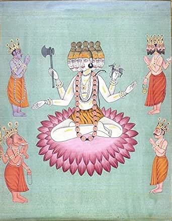 Exotic India Panchamukha Shiva - Water Color On Paper : Amazon.in: Home ...