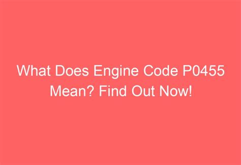 Engine Code P0455 的图像结果