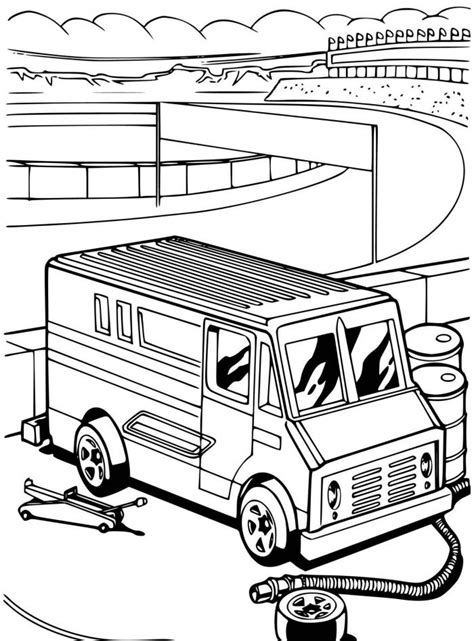 Free UPS Truck (Hot Wheels) coloring sheet and PDF to print