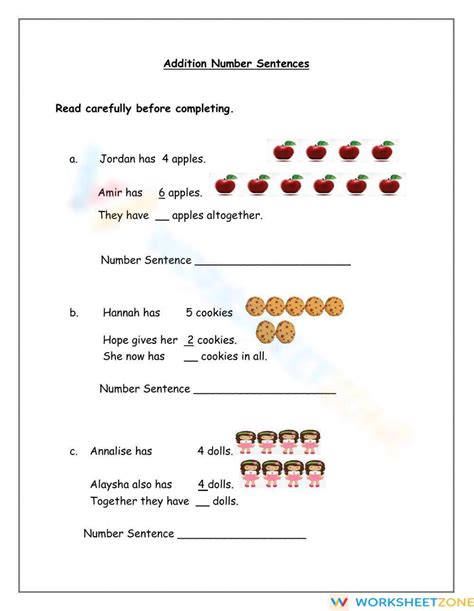 Image result for Number Sentence. Example