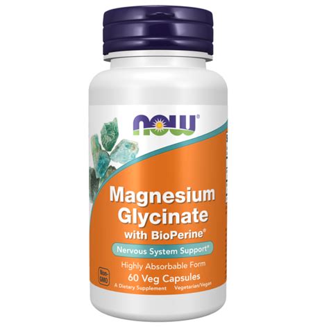 Köp NOW Magnesium Glycinate with BioPerine® 180 Veg Capsules på ...