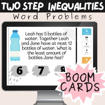 Image result for Two-Step Inequality Word Problems