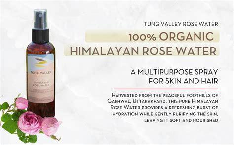 Buy Tung Valley Himalayan Rose Water | 100% Organic Himalaya Roses ...