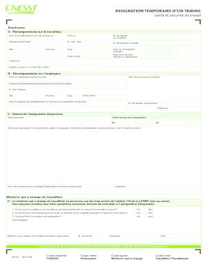 Fillable Online ASSIGNATION TEMPORAIRE DUN TRAVAIL Fax Email Print ...