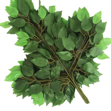 Buy Artificial Ficus Tree Leaves Branches | 6 Pcs Silk Green Leaves ...