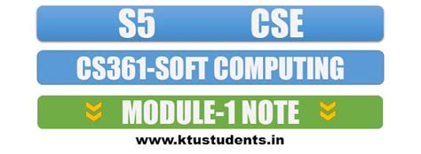 CS361 Soft Computing Module-1 Note | S5 CSE | KTU Students ...