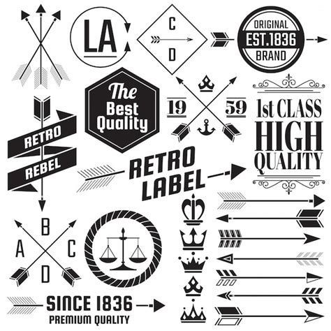 Vintage Retro Logo para banner | Vetor Premium