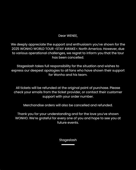 Wonho's 2025 World Tour "STAY AWAKE" In North America Canceled | Soompi