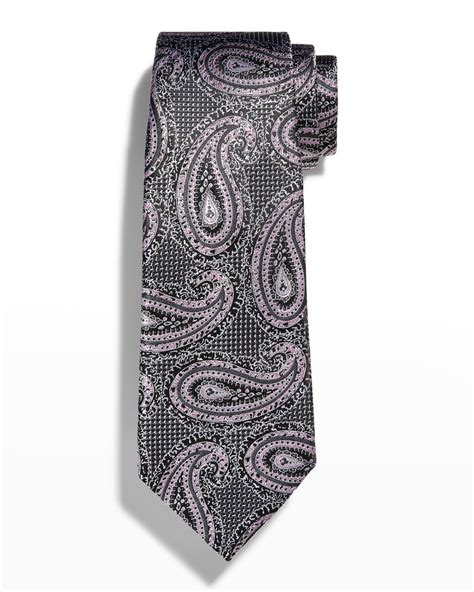 ZEGNA Men's Silk Allover Logo Tie | Neiman Marcus