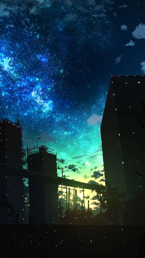 Download wallpaper 1080x1920 buildings, silhouette, bridge, night ...