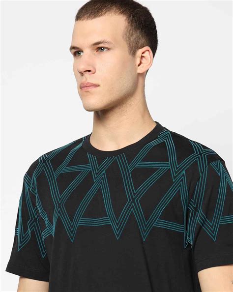 Men Blue Armani Classics Regular Fit T-Shirts