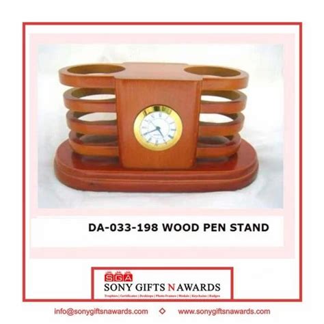 Wood Pen Stand - Brown Wooden Trophy For Awards Trader - Retailer from ...