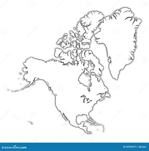 North America outline map stock illustration. Illustration of country ...