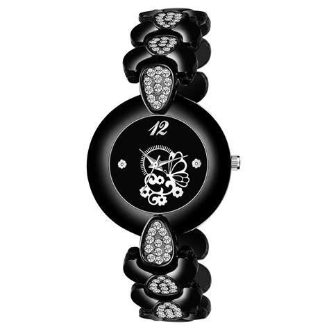 GANESH VALLE Casual Analoge Black Dial Women's Stainless Steel Watch ...