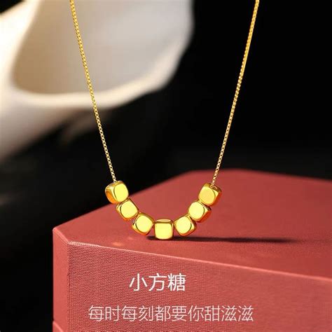 中国珠宝足金方糖套链-武商网,项链,中国珠宝足金方糖套链报价