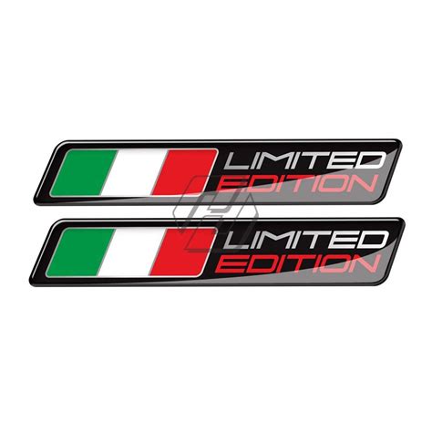 3D Motorcycle Decal Italy Flag Stickers Italia Limited Edition Sticker ...