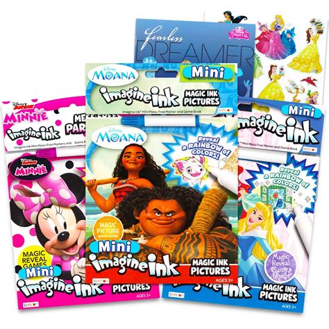 Disney Princess Magic Ink Coloring Book Set - Bundle of 3 Imagine Ink ...