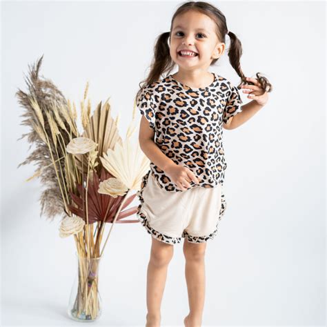 Bamboo Fabric Top & Short Set | Wild Ones Ruffled | Softsens – Softsens ...