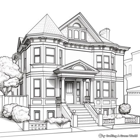 Realistic House Coloring Pages