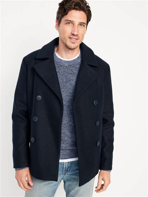 Old Navy Pea Coat Old Navy Wool Blend Peacoat Double Breasted Black