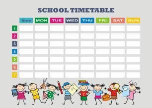 School Time Table For Class Teacher