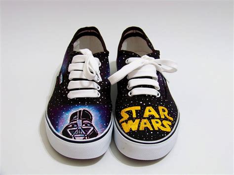Star Wars and Darth Vader Black Custom Design Handmade Hand Painted ...