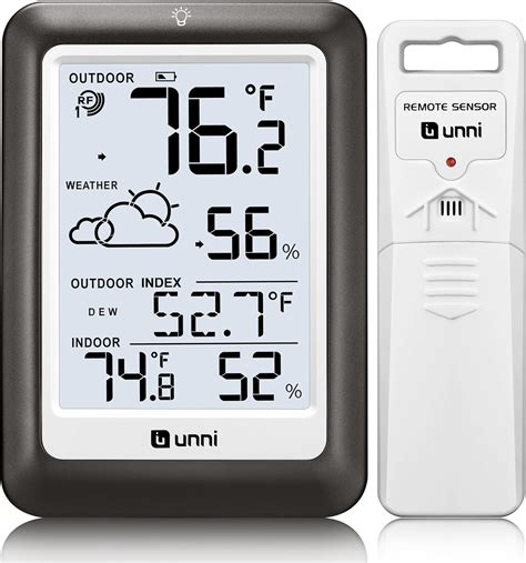 Amazon.com : Indoor Outdoor Thermometer Wireless Weather Station ...