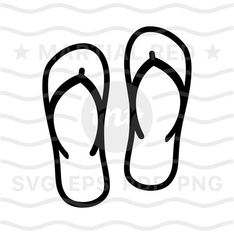 Flip Flop Clip Art Black And White