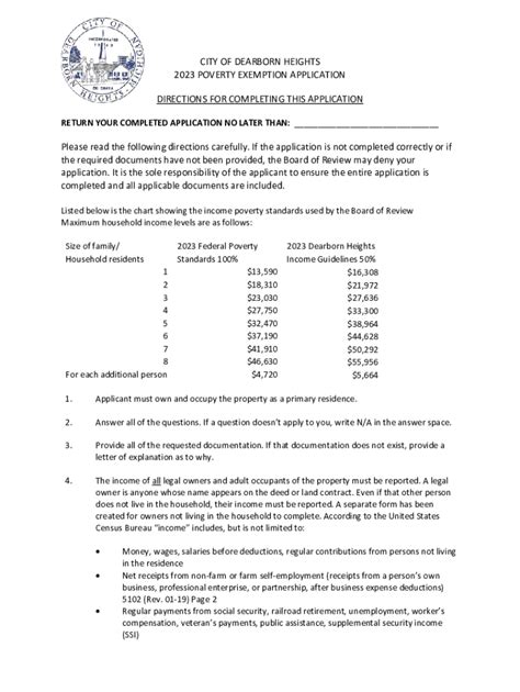 Fillable Online Poverty Exemption - State of Michigan Fax Email Print ...