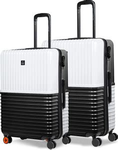 NASHER MILES Istanbul Hard-sided Luggage Set of 2 Black and White (65 ...